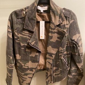 Fate & Fortune camo moto jacket